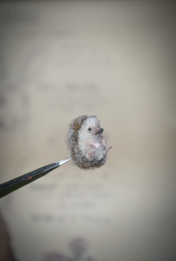 Miniature Needle Felted Hedgehog - Image 2