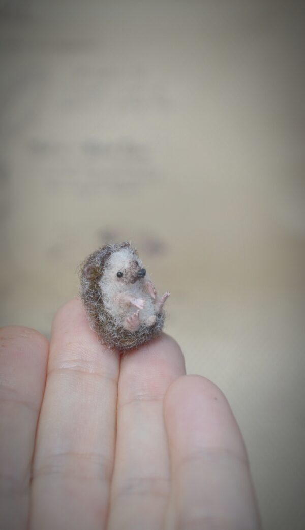 Miniature Needle Felted Hedgehog - Image 3