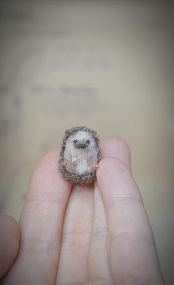 Miniature Needle Felted Hedgehog - Image 4