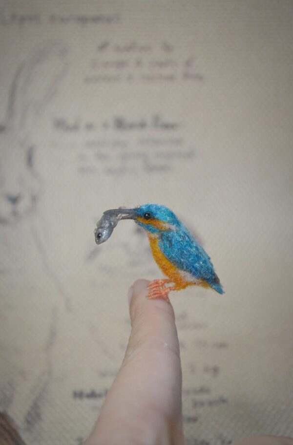 Felted Kingfisher Miniature - Image 4