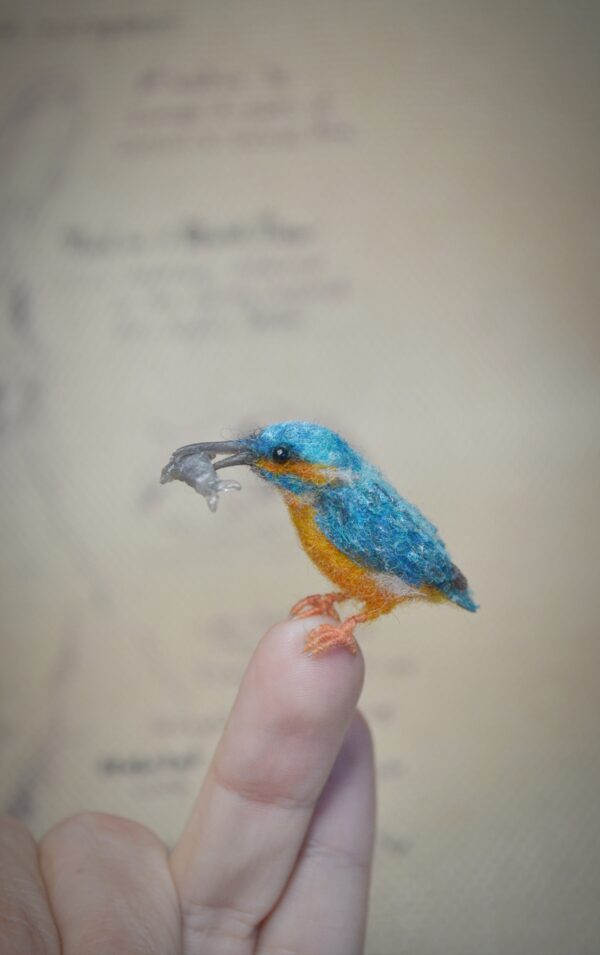 Felted Kingfisher Miniature - Image 5
