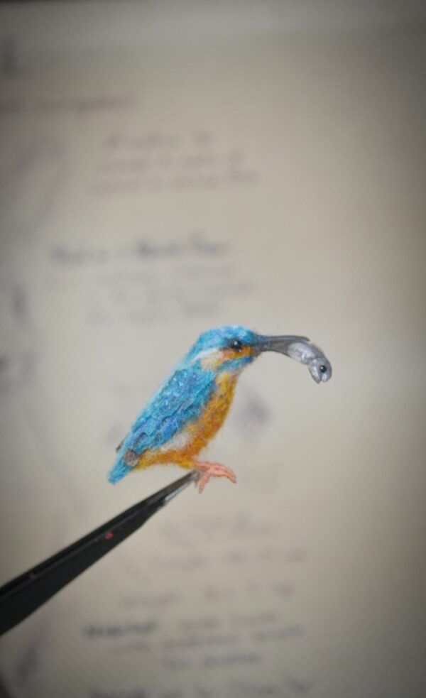 Felted Kingfisher Miniature - Image 7