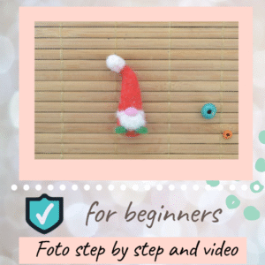 Handmade wool Santa ornament created from beginner felting tutorial"
