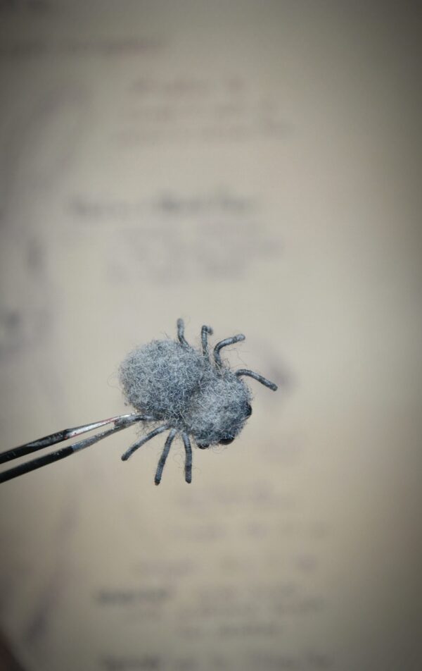 Spider Needle Felted miniature – 2 cm Poseable Handmade Wool Insect - Image 4