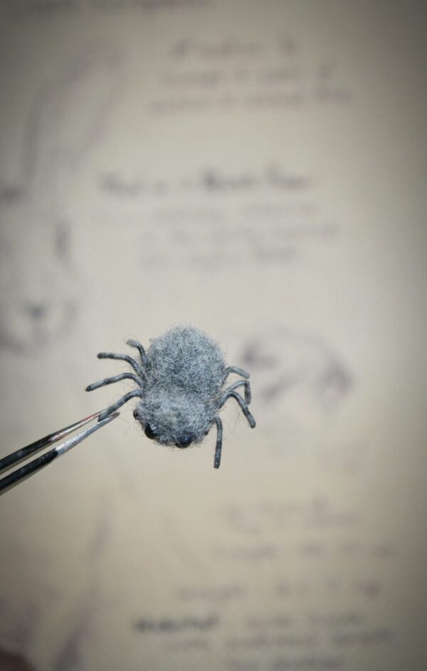 Spider Needle Felted miniature – 2 cm Poseable Handmade Wool Insect - Image 5