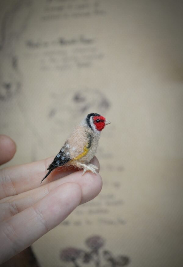 Goldfinch Bird Needle Felted Miniature - Image 6