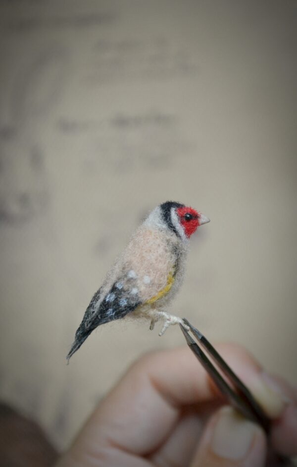 Goldfinch Bird Needle Felted Miniature - Image 7