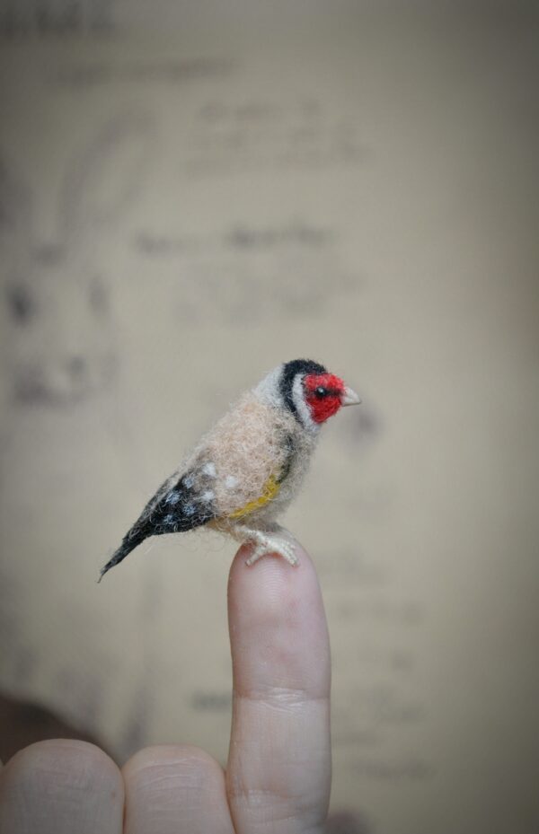 Goldfinch Bird Needle Felted Miniature - Image 5