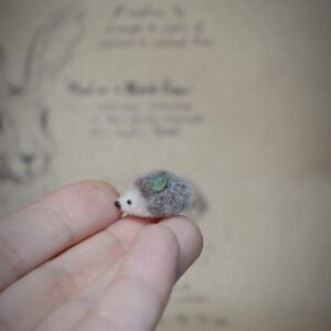 Tiny Felted Hedgehog – Handmade Wool Miniature