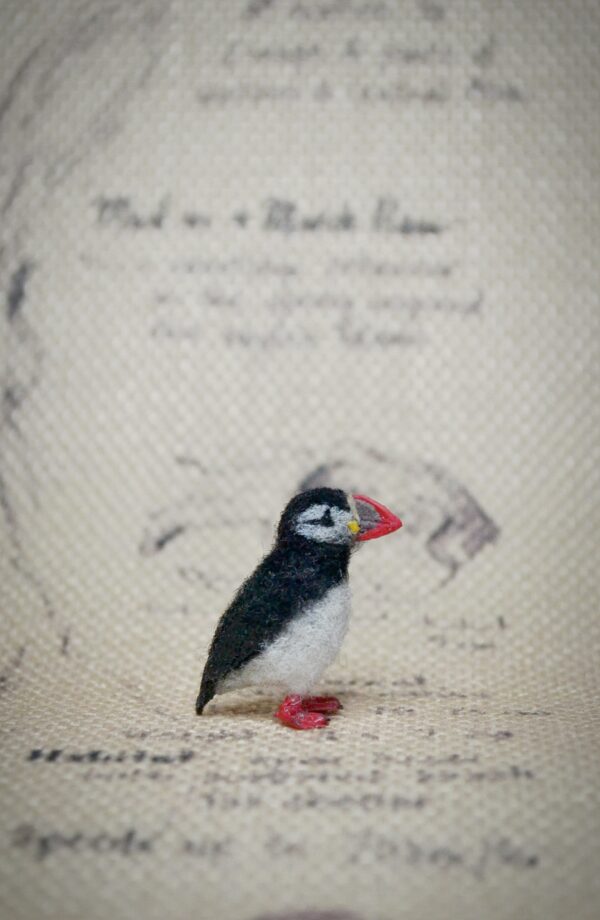 Puffin Bird Needle Felted Miniature - Image 5
