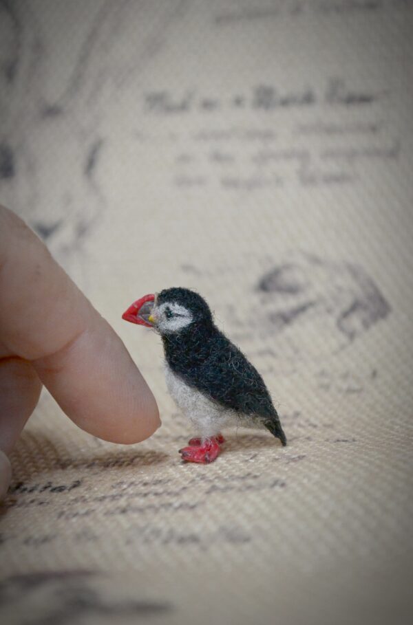 Puffin Bird Needle Felted Miniature - Image 6
