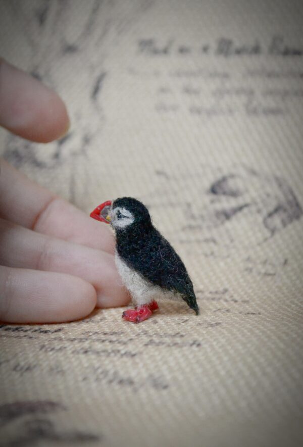 Puffin Bird Needle Felted Miniature - Image 7