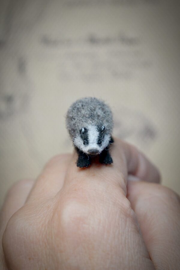 Badger Needle Felted Miniature - Image 8