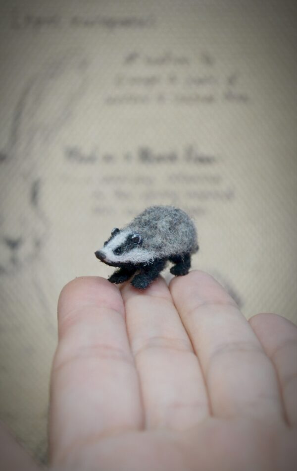 Badger Needle Felted Miniature - Image 2