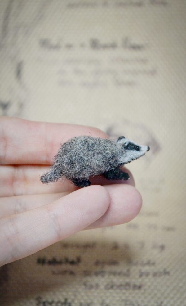 Badger Needle Felted Miniature - Image 3