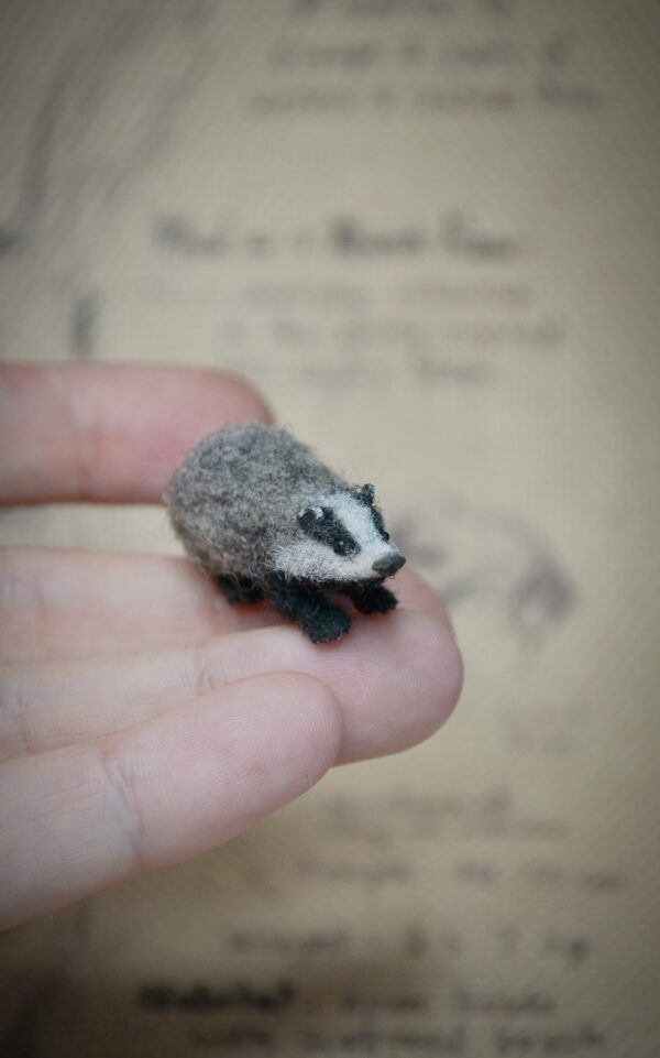 Badger Needle Felted Miniature - Image 4