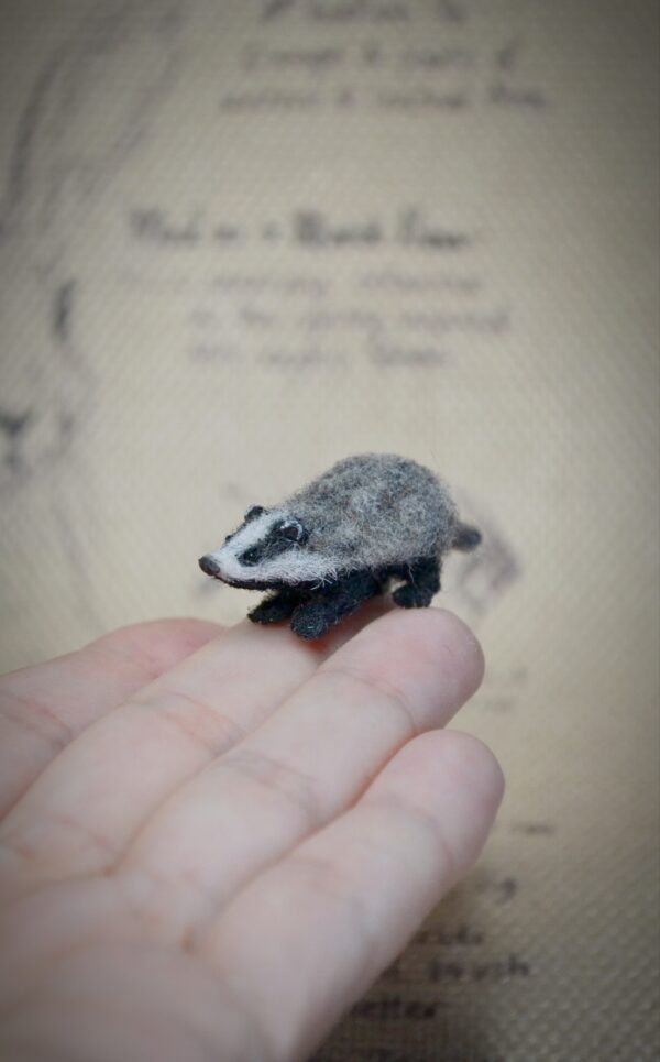 Badger Needle Felted Miniature - Image 5