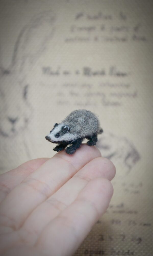 Badger Needle Felted Miniature - Image 7
