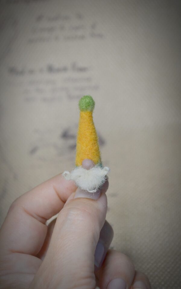 Gnome Needle Felted Miniature - Image 3