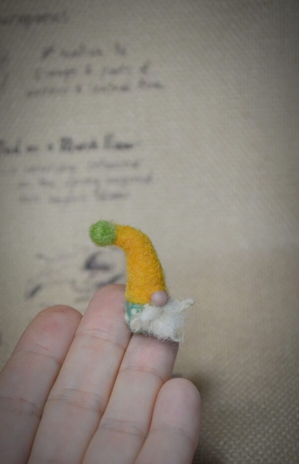 Gnome Needle Felted Miniature - Image 4