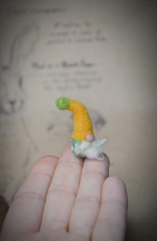 Gnome Needle Felted Miniature - Image 8
