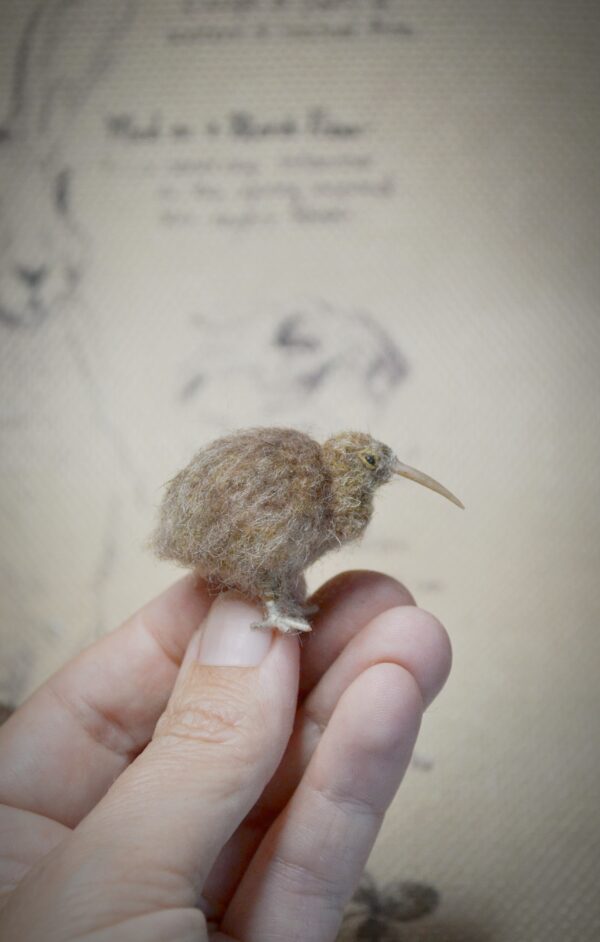 Kiwi Bird Needle Felted Miniature - Image 4