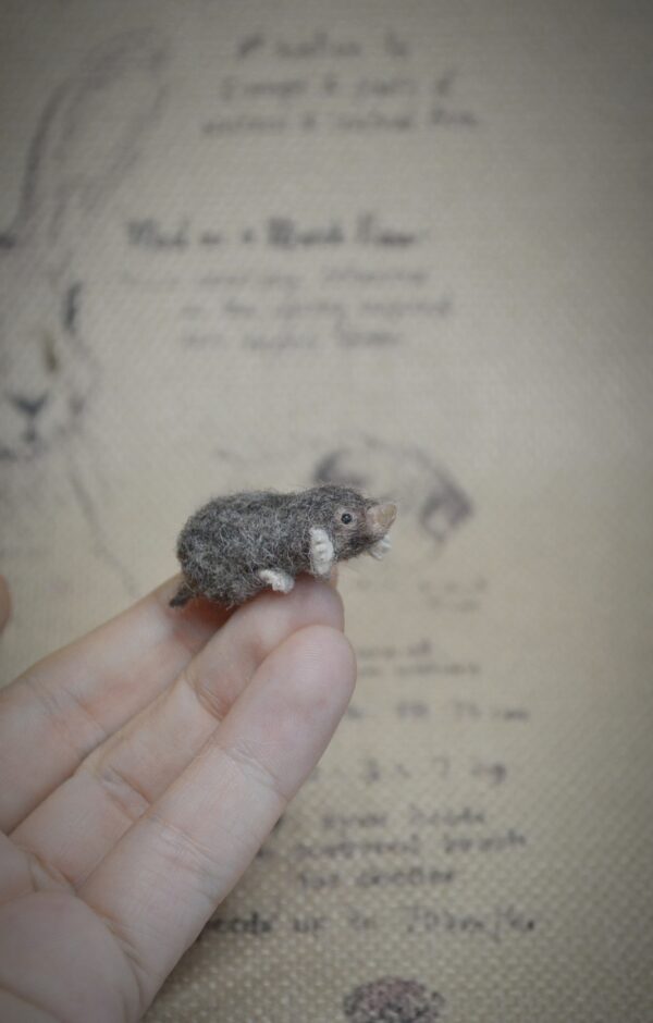 Mole Needle Felted Miniature - Image 3