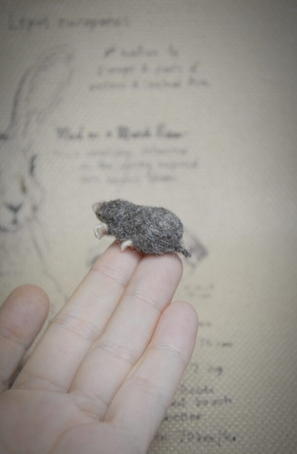 Mole Needle Felted Miniature - Image 4