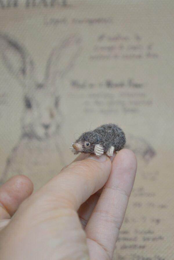 Mole Needle Felted Miniature - Image 7