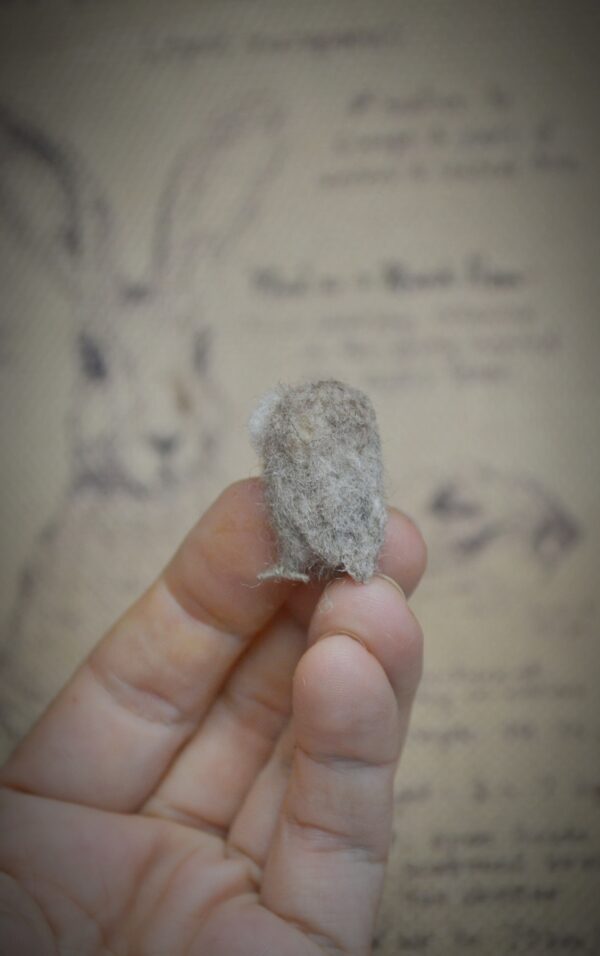 Owlet Needle Felted Miniature – Winking Owl - Image 2