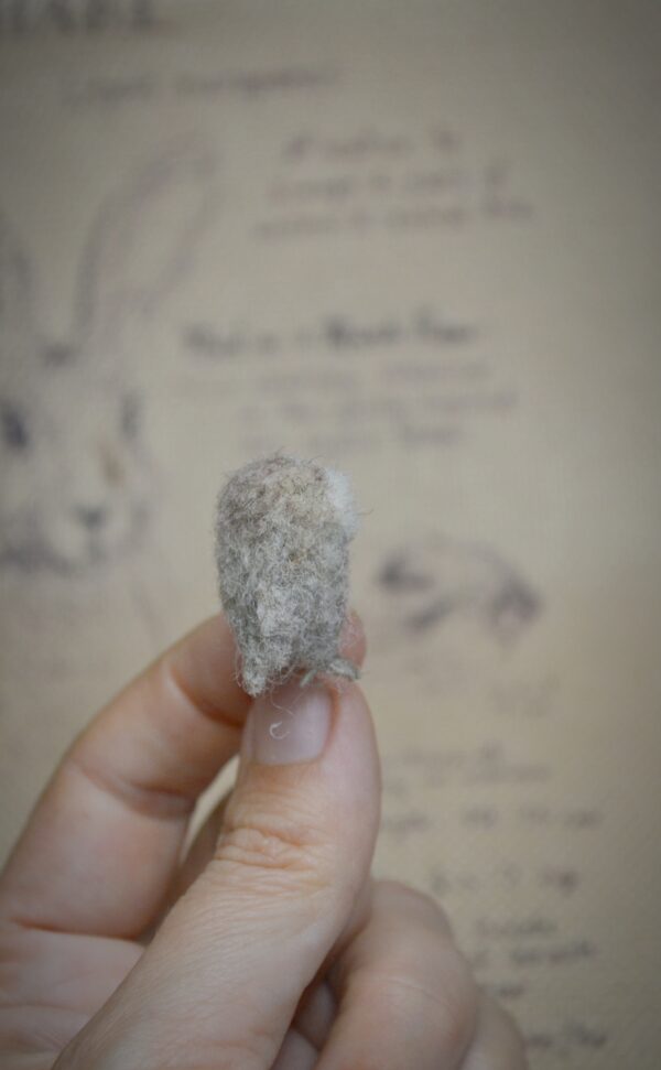 Owlet Needle Felted Miniature – Winking Owl - Image 3