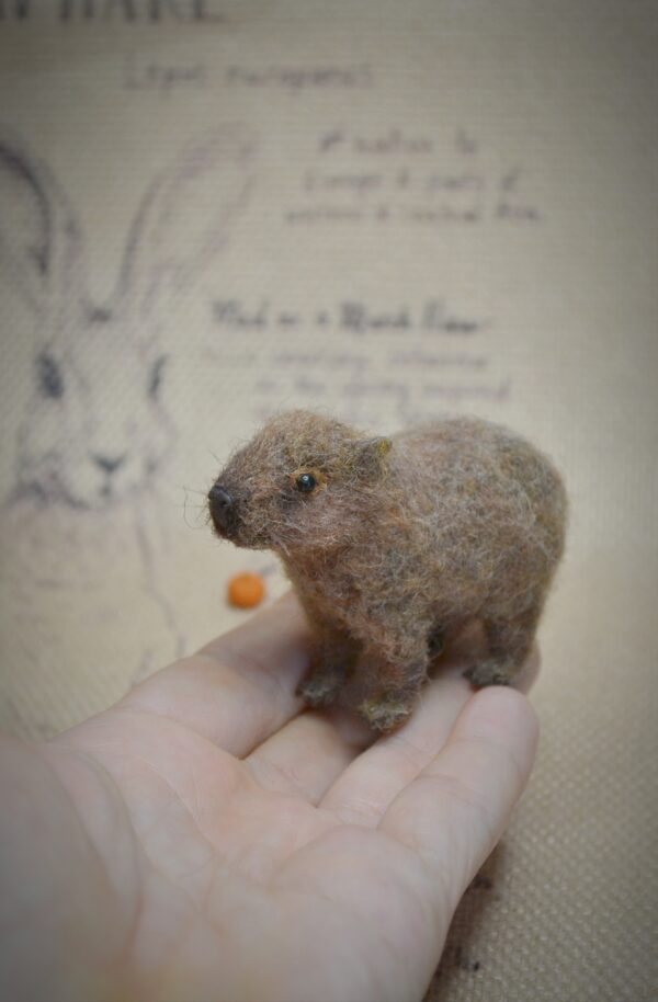 Capybara with Mandarins Needle Felted Miniature - Image 7