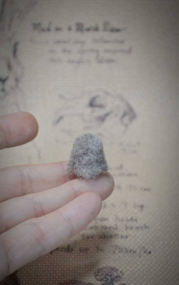 Owl Chick Needle Felted Miniature - Image 2