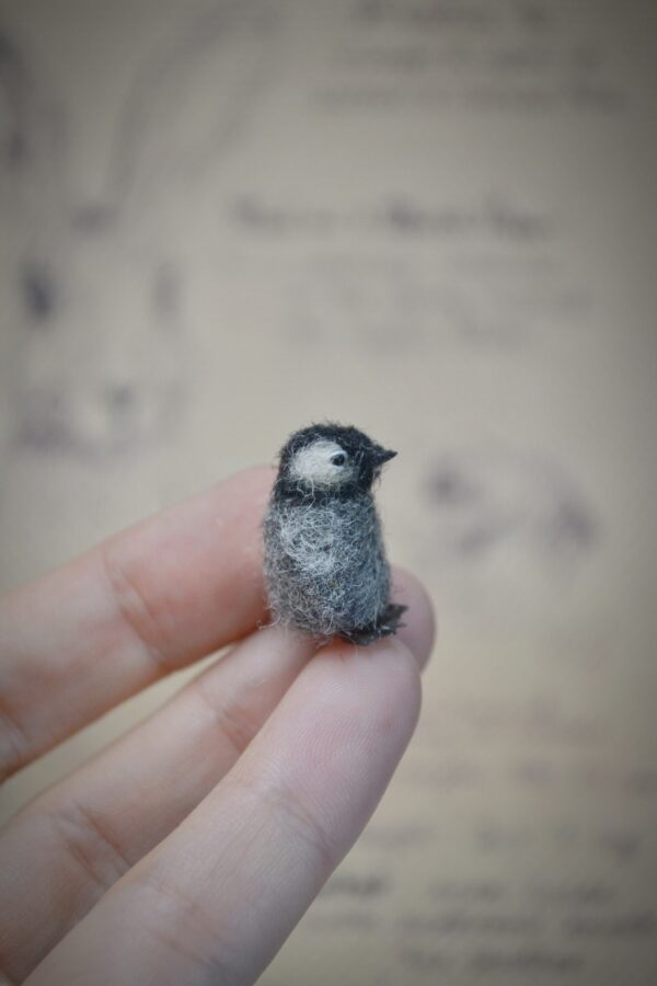 Penguin Needle Felted Miniature - Image 3