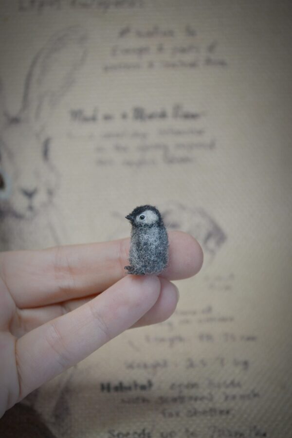 Penguin Needle Felted Miniature - Image 6