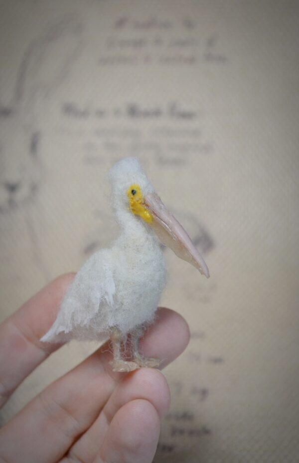 Pelican Needle Felted Miniature - Image 8