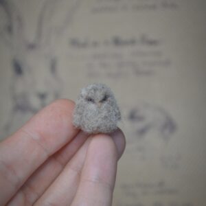 Owl Chick Needle Felted Miniature