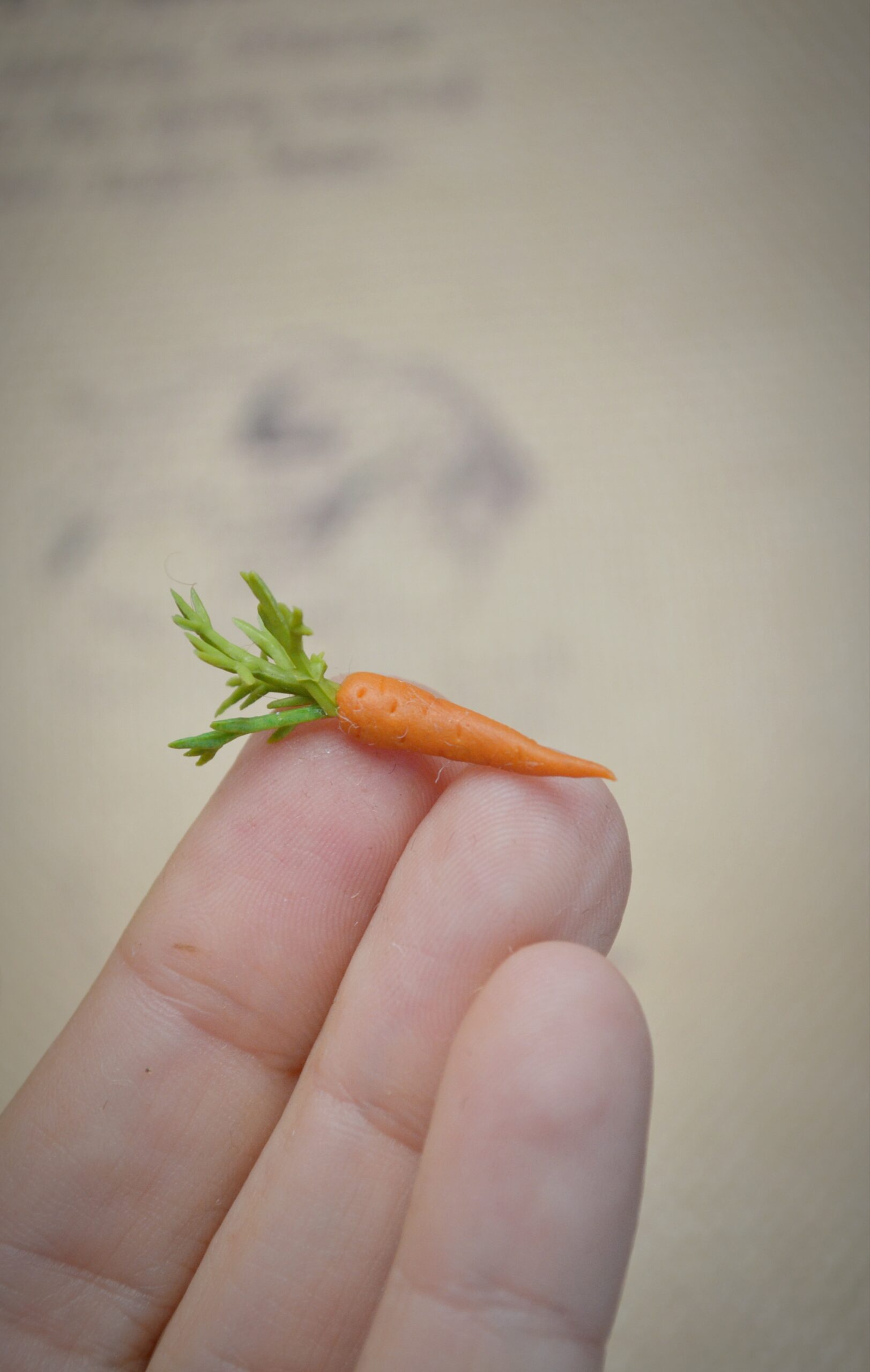Set of Three Carrots – Polymer Clay Miniature Vegetables - Image 5