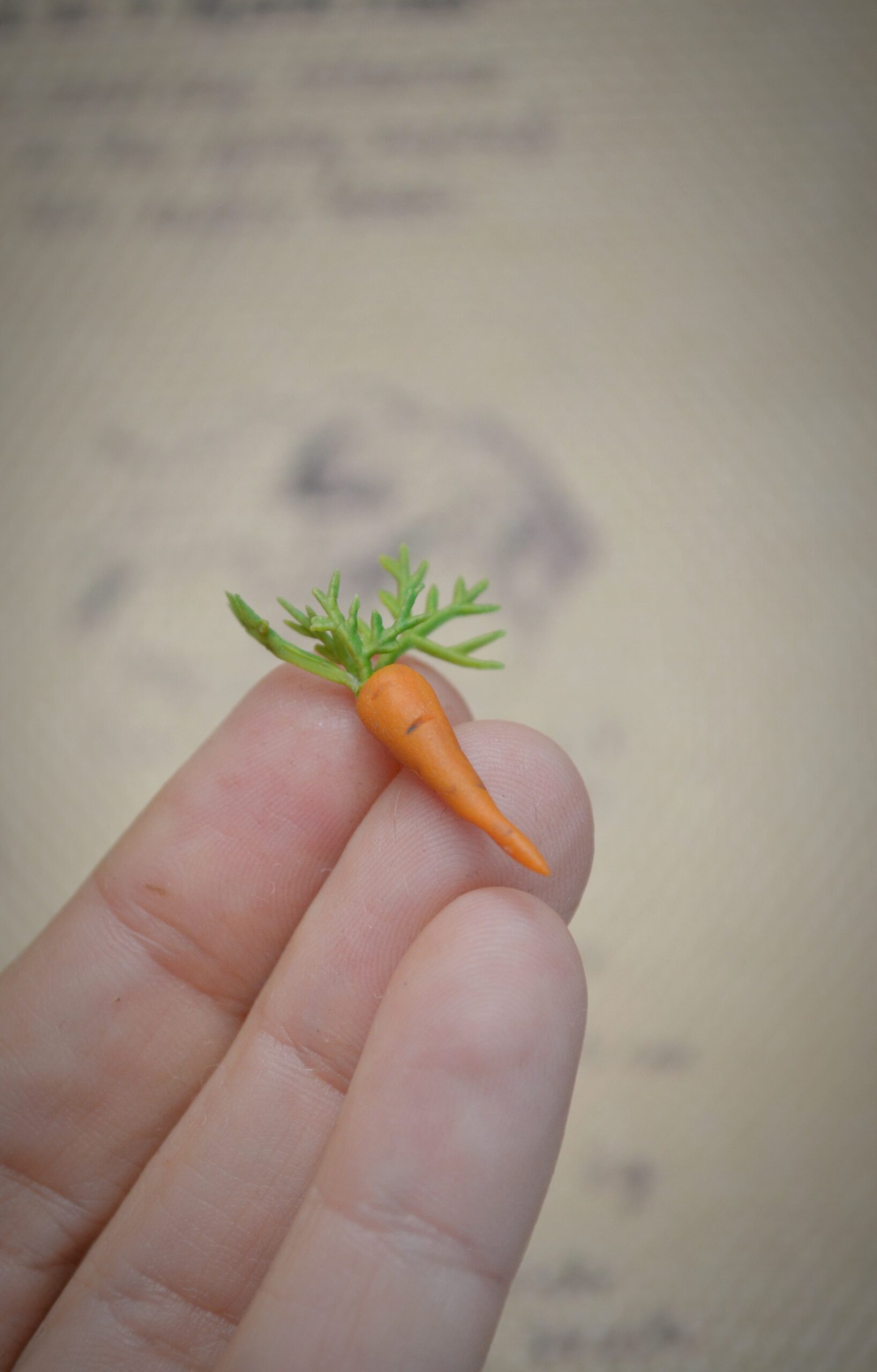 Set of Three Carrots – Polymer Clay Miniature Vegetables - Image 6