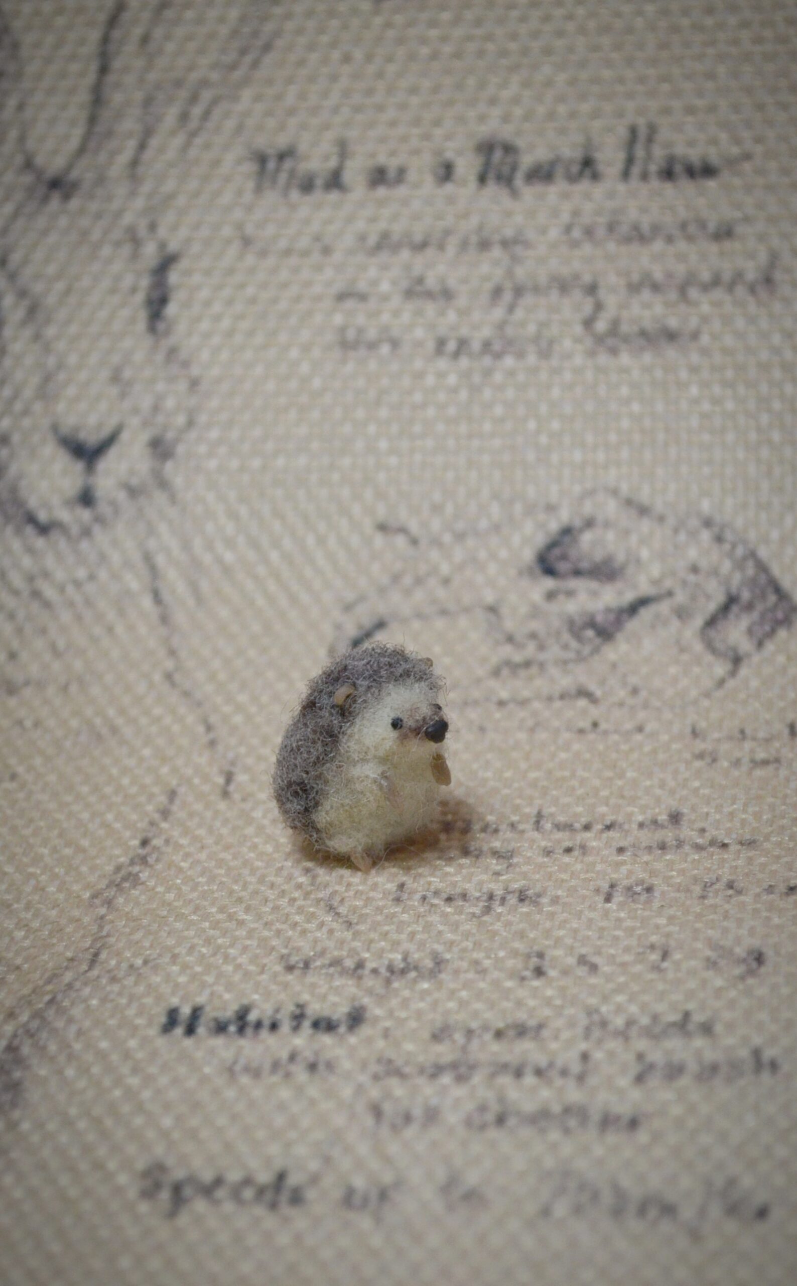 Needle Felted Tiny Hedgehog – Handmade Wool Miniature - Image 2