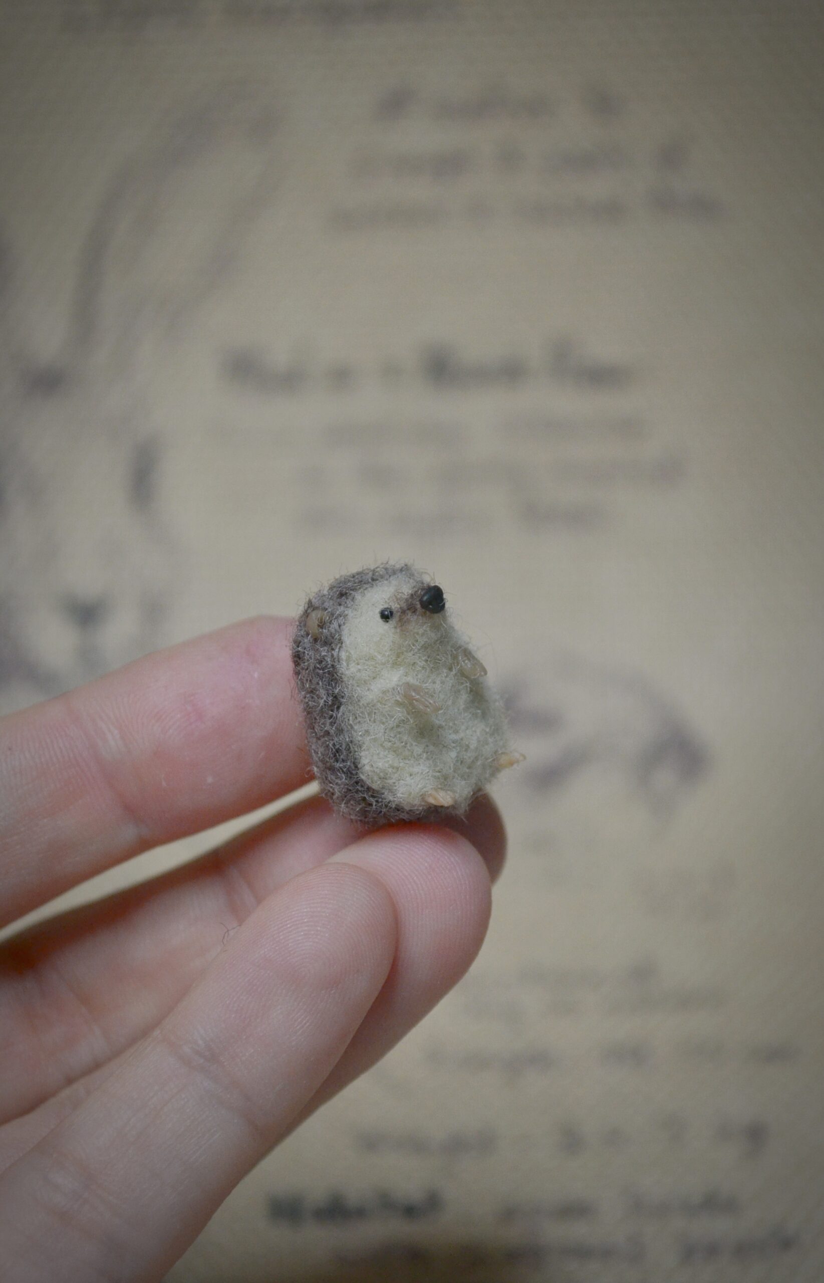 Needle Felted Tiny Hedgehog – Handmade Wool Miniature - Image 8