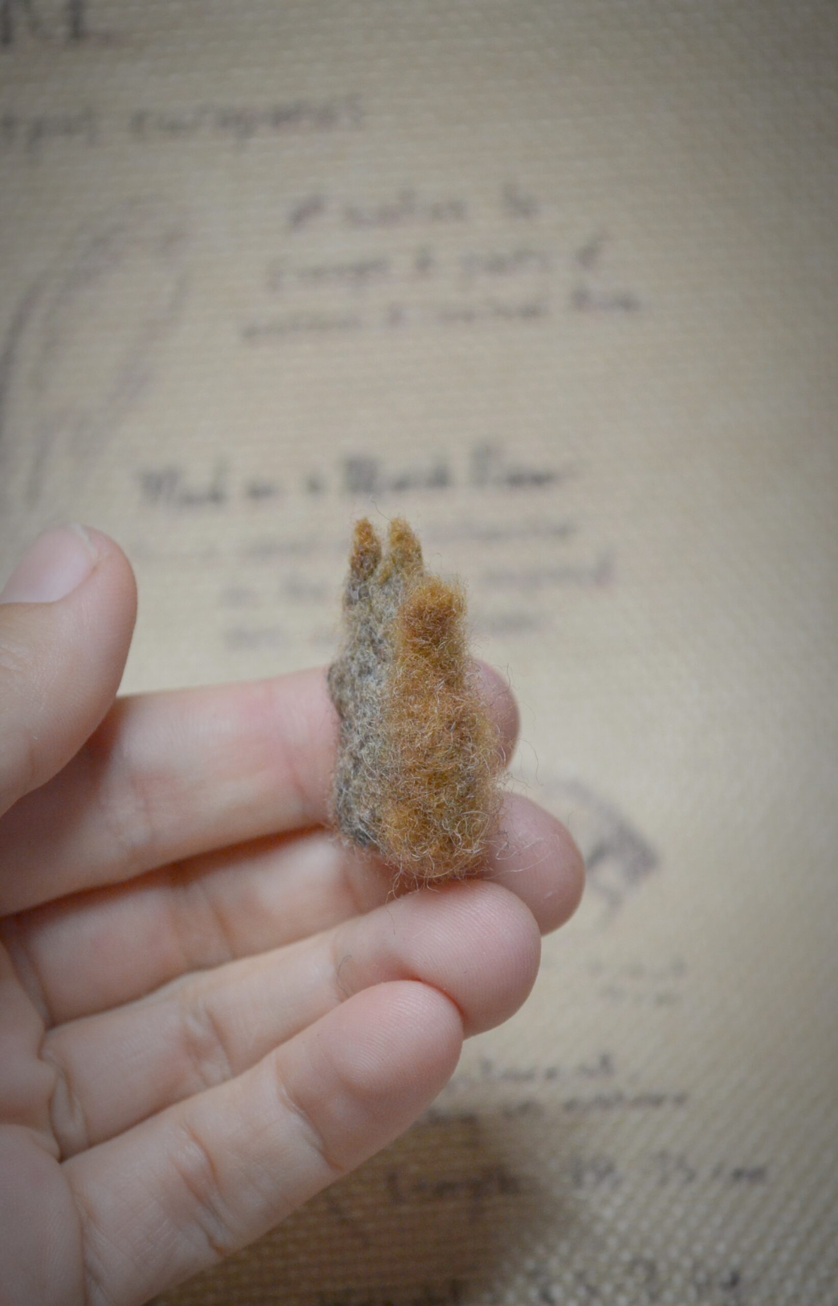 Needle Felted Squirrel – Handmade Wool Miniature - Image 3