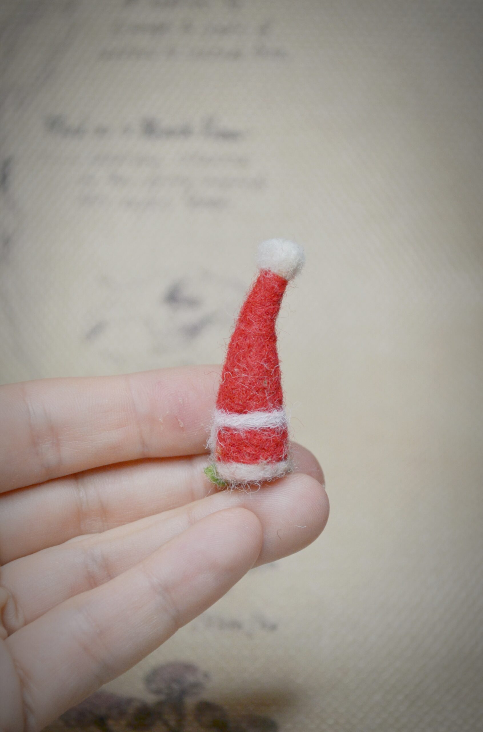 Santa Gnome Needle Felted Miniature - Image 4