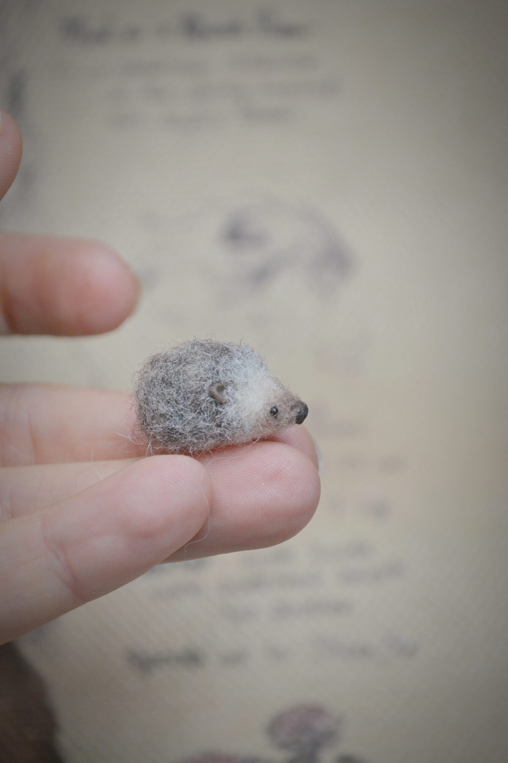 Hedgehog Needle Felted Miniature - Handmade wool sculpture (Копировать) - Image 3