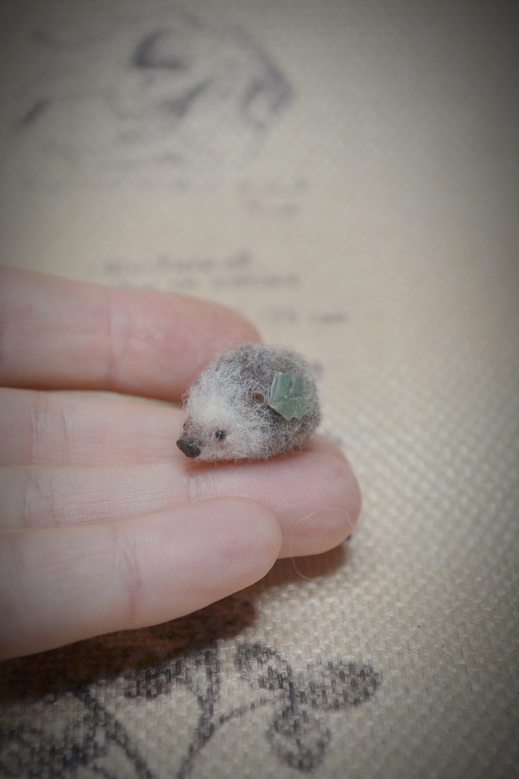 Hedgehog Needle Felted Miniature - Handmade wool sculpture (Копировать) - Image 5