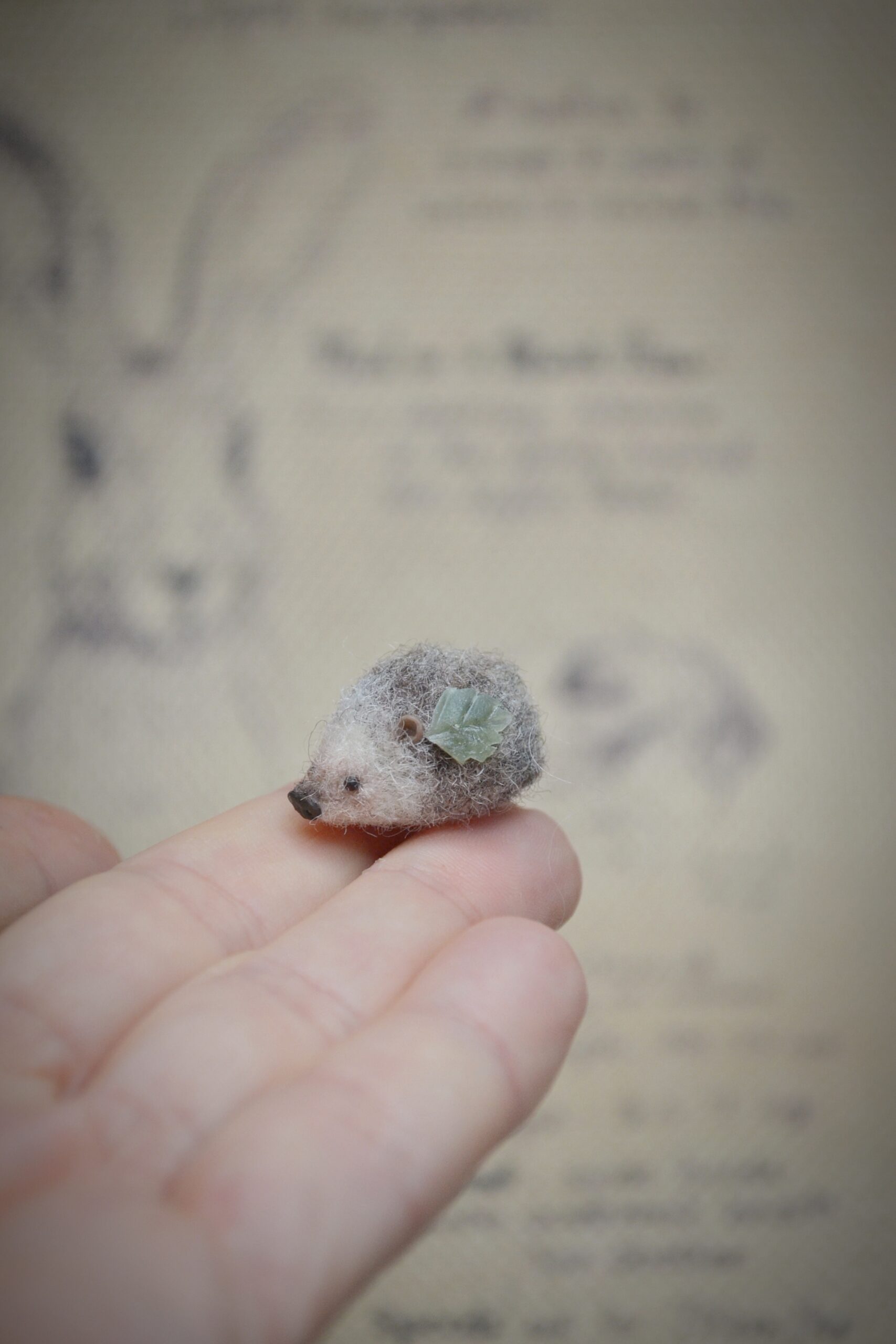 Hedgehog Needle Felted Miniature - Handmade wool sculpture (Копировать) - Image 6