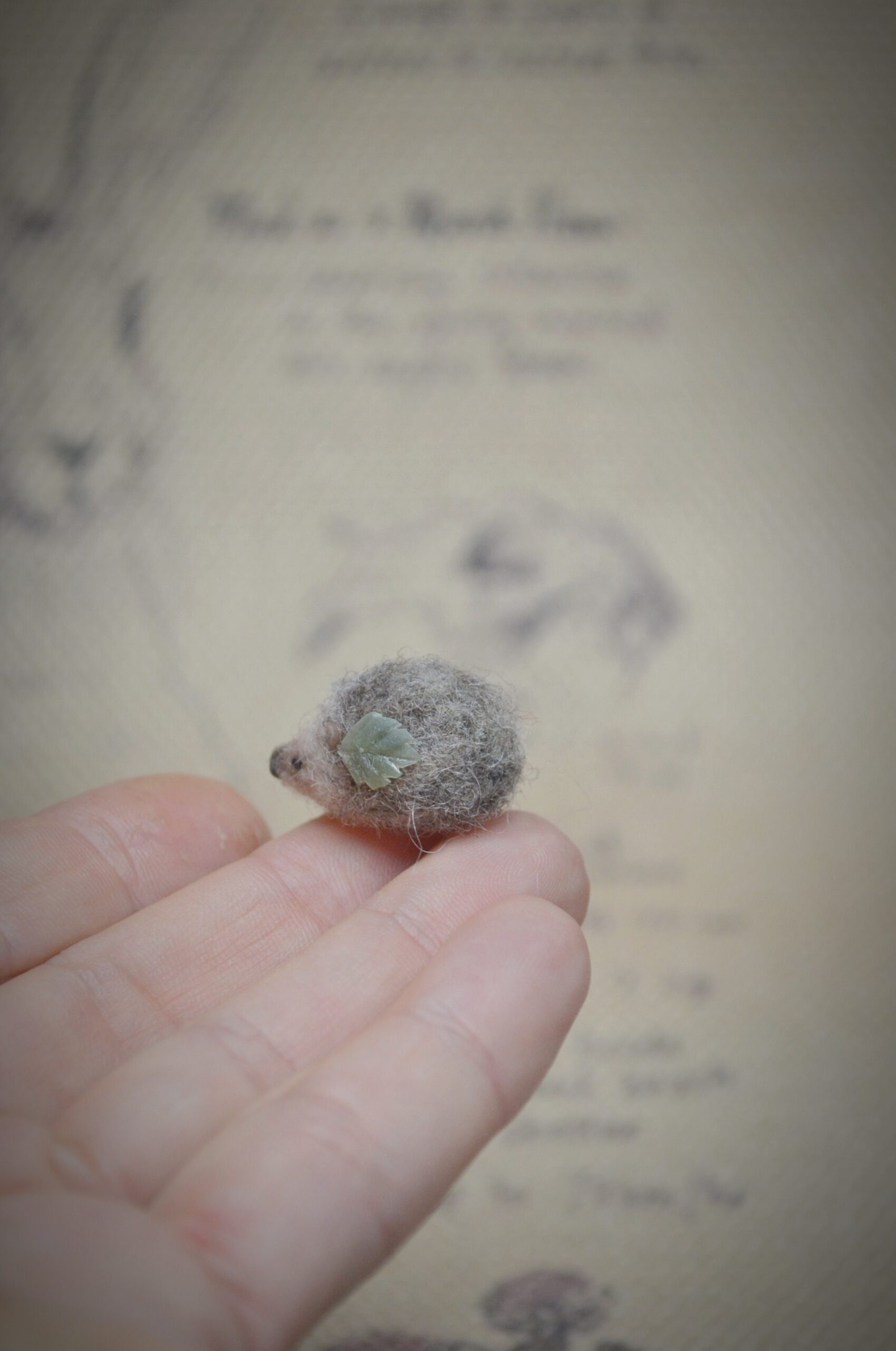 Hedgehog Needle Felted Miniature - Handmade wool sculpture (Копировать) - Image 8