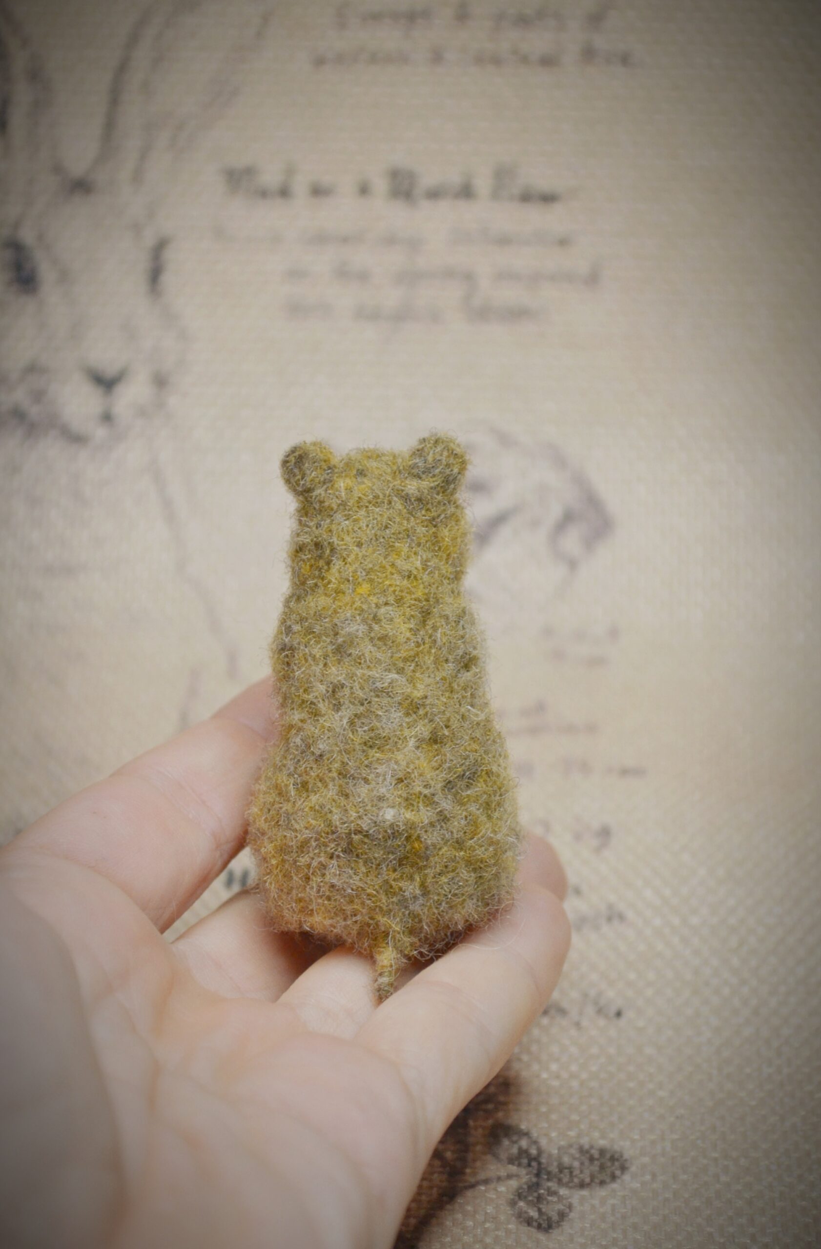 Needle Felted Quokka Miniature – Handmade Wool Figurine - Image 5