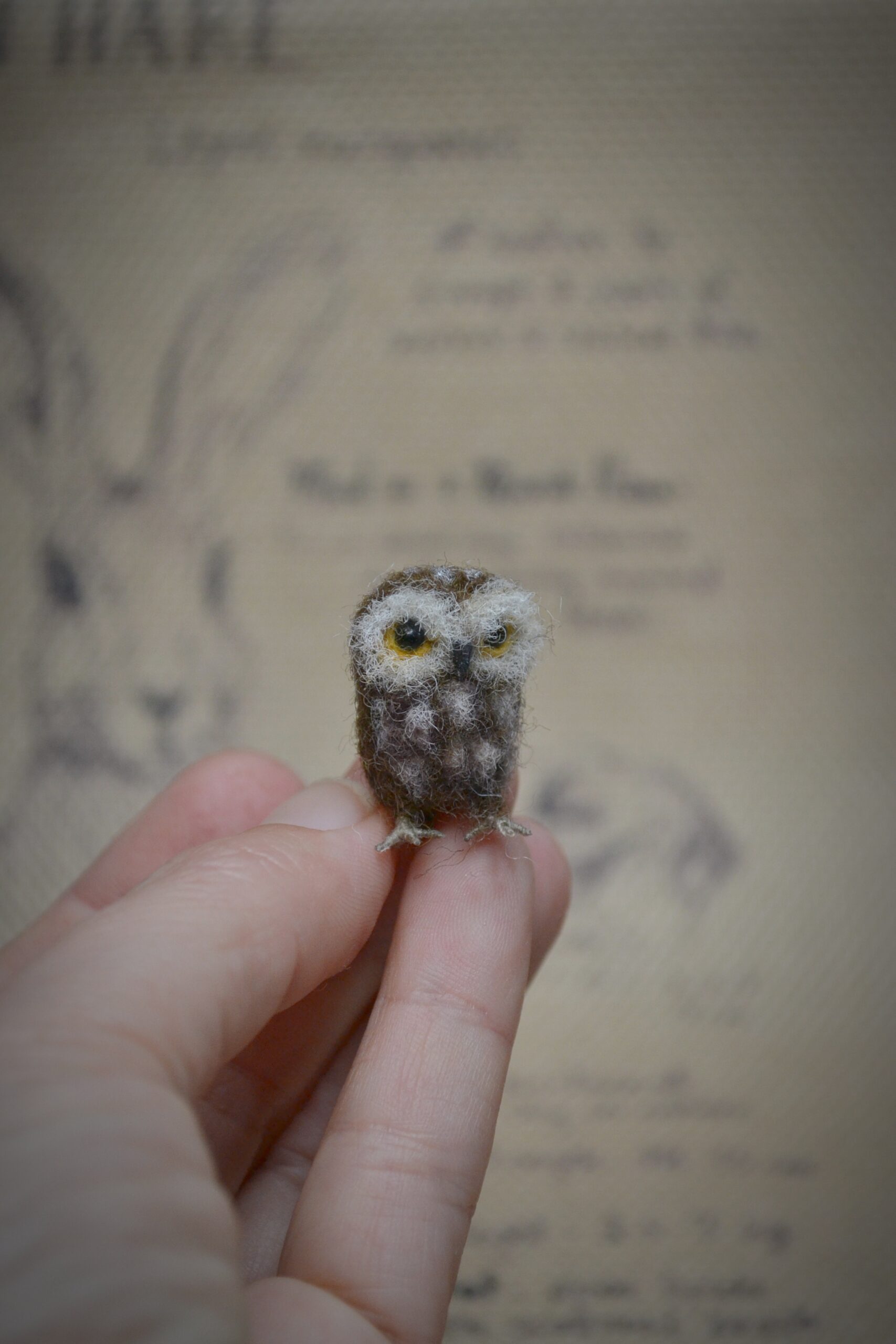 Owlet Needle Felted Miniature - Image 8