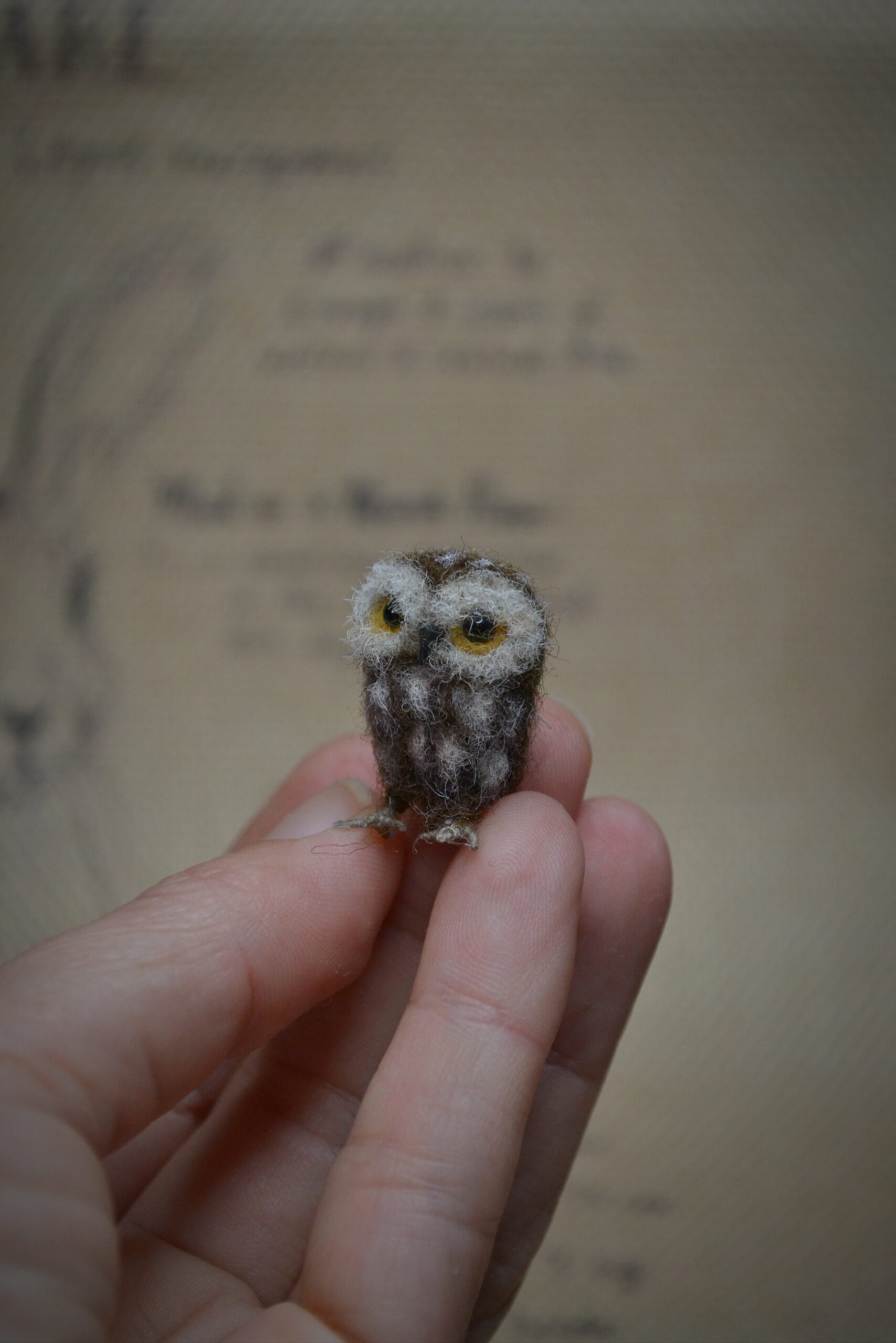 Owlet Needle Felted Miniature - Image 9